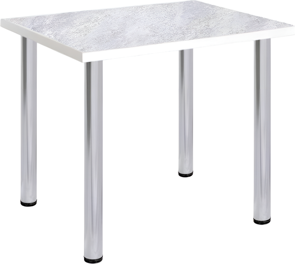 Изображение товара Обеденный стол СВД Юнио 100x60 / 021.П16.Х (бетон/хром)