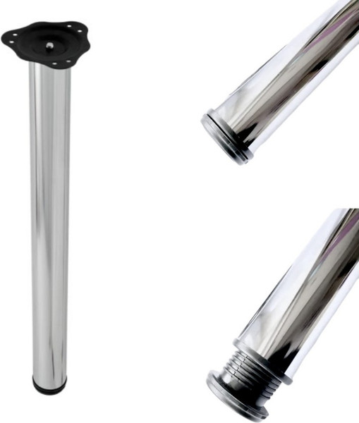 Изображение товара Обеденный стол СВД Юнио 100x60 / 021.П16.Х (бетон/хром)