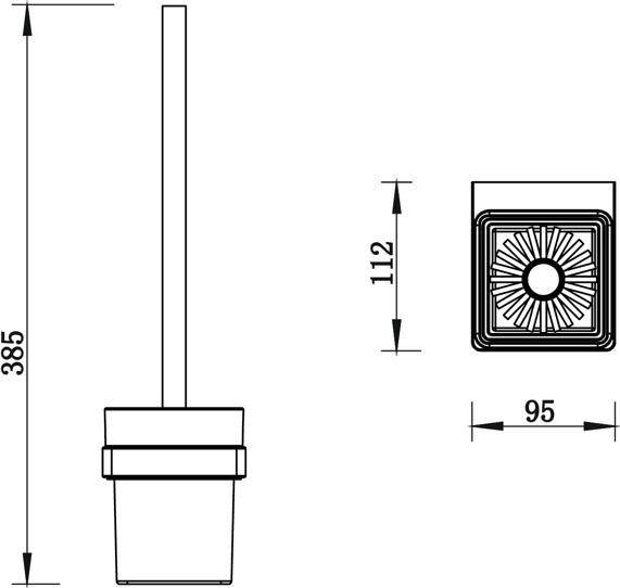 Изображение товара Ершик для унитаза Whitecross Cubo CU2470GLB (брашированное золото)