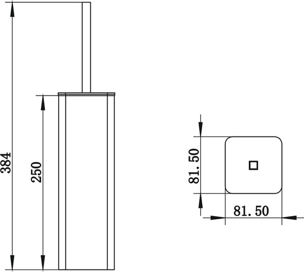 Изображение товара Ершик для унитаза Whitecross Cubo CU2474NIB (брашированный никель)