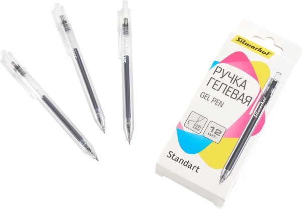 Изображение товара Набор гелевых ручек Silwerhof NG Standart (12шт, синий)