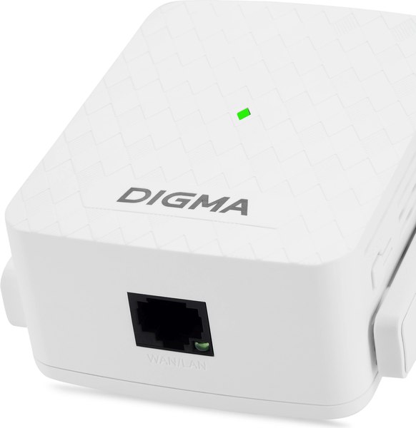 Изображение товара Усилитель беспроводного сигнала Digma D-WR310 / D-WR310V2 (белый)