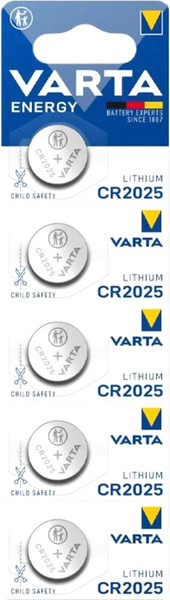 Изображение товара Комплект батареек Varta Lithium CR2025 3V / 6025229405 (5шт)