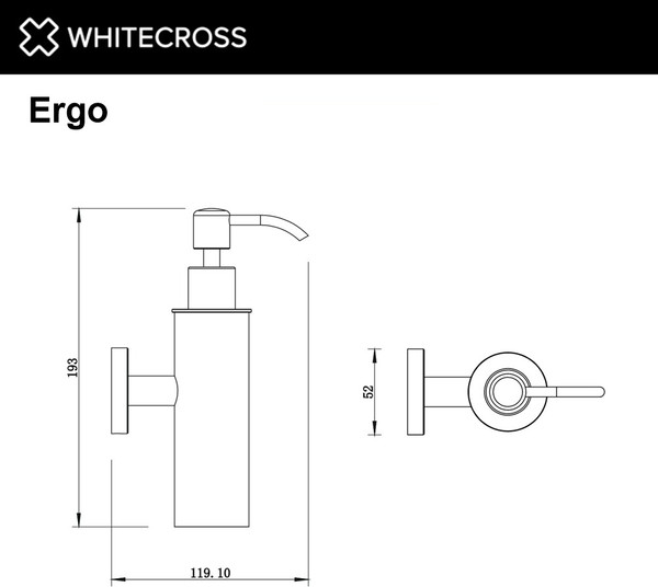 Изображение товара Дозатор для жидкого мыла Whitecross Ergo ER2242GLB (брашированное золото)
