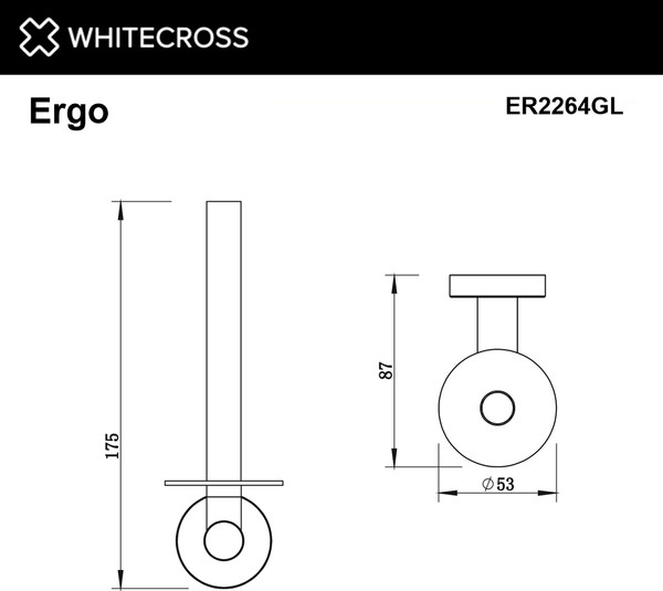 Изображение товара Держатель для туалетной бумаги Whitecross Ergo ER2264BL (черный матовый)