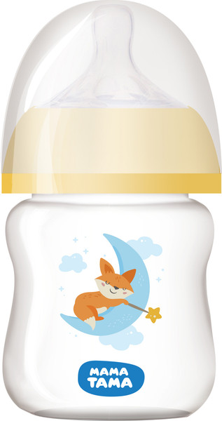 Изображение товара Бутылочка для кормления Мама Тама С широким горлышком / MT/092 (оранжевый)