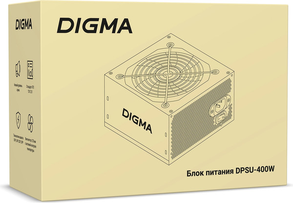 Изображение товара Блок питания для компьютера Digma DPSU-400W