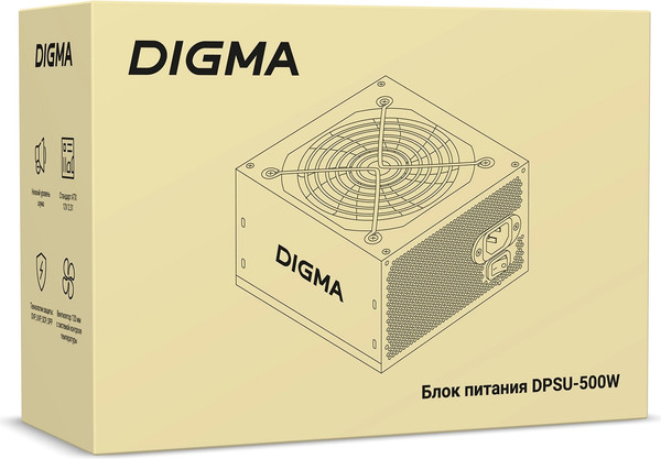 Изображение товара Блок питания для компьютера Digma DPSU-500W