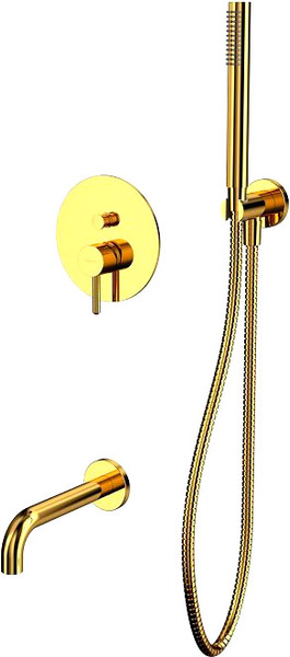 Изображение товара Душевой гарнитур со смесителем Whitecross Y YSET06GL (золото)