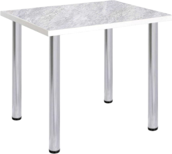 Изображение товара Обеденный стол СВД Юнио 110x70 / 022.П16.Х (бетон/хром)
