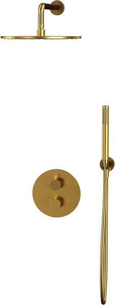 Изображение товара Душевая система со смесителем Whitecross Y YSET08GLB (брашированное золото)