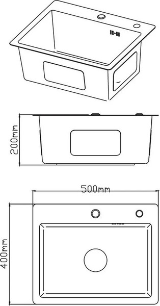 Изображение товара Мойка кухонная Diadonna DS5040В