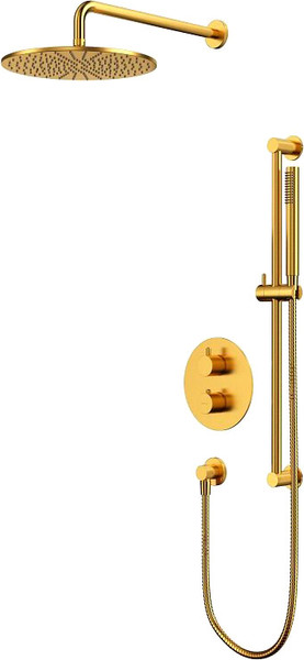 Изображение товара Душевая система со смесителем Whitecross Y YSET09GLB (брашированное золото)