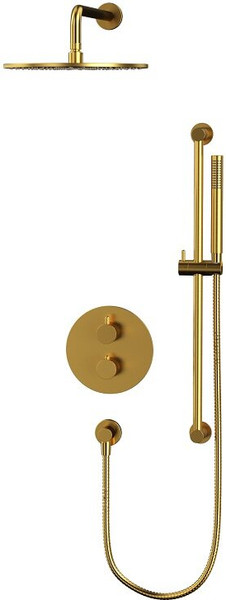 Изображение товара Душевая система со смесителем Whitecross Y YSET09GLB (брашированное золото)