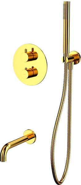 Изображение товара Душевая система со смесителем Whitecross Y YSET10GL (золото)