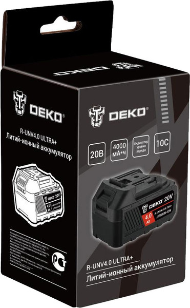 Изображение товара Аккумулятор для электроинструмента Deko R-UNV4.0 Ultra+ / 083-1017