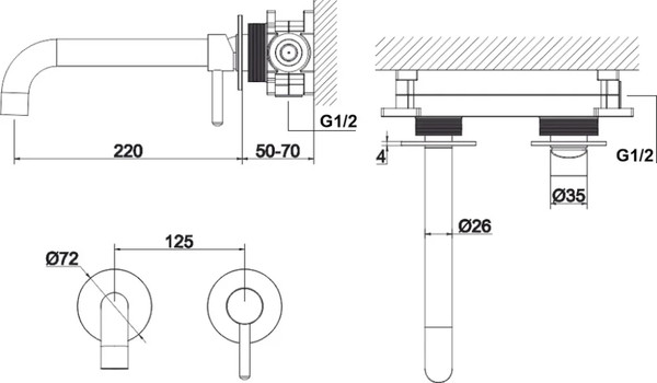 Изображение товара Смеситель Whitecross Y Y1215GLB (брашированное золото)