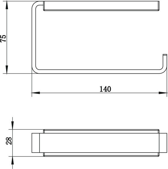 Изображение товара Держатель для туалетной бумаги Whitecross Cubo CU2460GM (оружейная сталь)