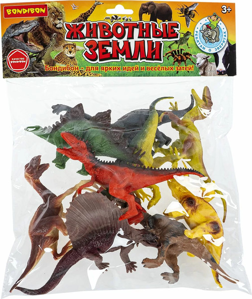 Изображение товара Набор фигурок игровых Bondibon Набор динозавров. Ребятам о Зверятах / ВВ6479