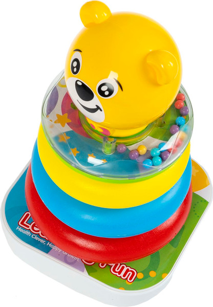 Изображение товара Развивающий игровой набор Bondibon Неваляшка-пирамидка Медвежонок / ВВ6444