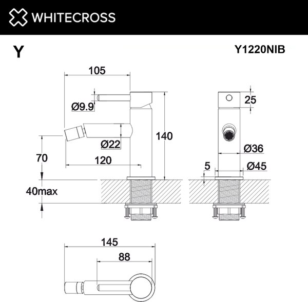 Изображение товара Смеситель Whitecross Y Y1220NIB (брашированный никель)