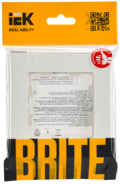 Изображение товара Рамка для выключателей и розеток IEK Brite BR-M12-51-K01 (белый рифленый)