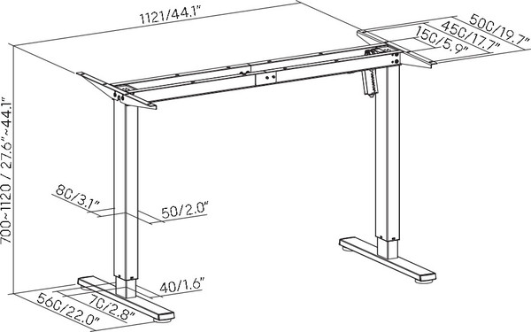 Изображение товара Подстолье Ergosmart Electric Desk Light (белый)