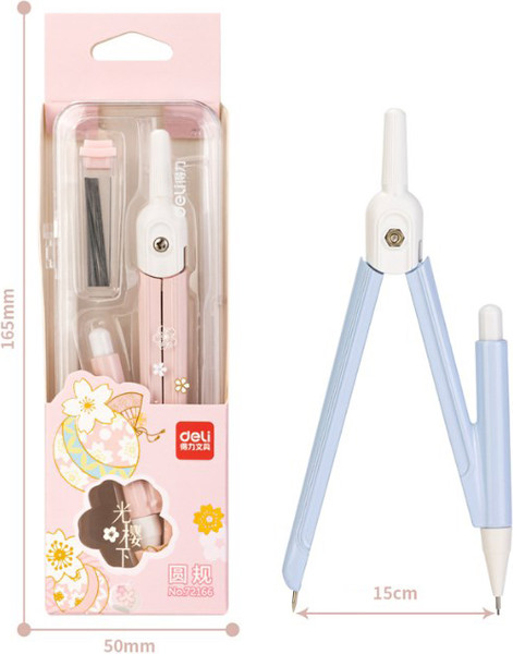 Изображение товара Циркуль Deli Sakura / 72166 (розовый)