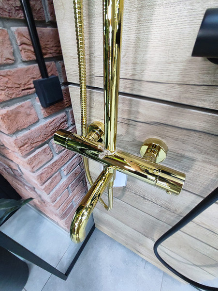 Изображение товара Душевая система со смесителем Whitecross Y1234GL (золото)