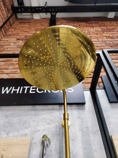 Изображение товара Душевая система со смесителем Whitecross Y1254GLB (брашированное золото)