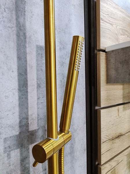 Изображение товара Душевая система со смесителем Whitecross Y1254GLB (брашированное золото)