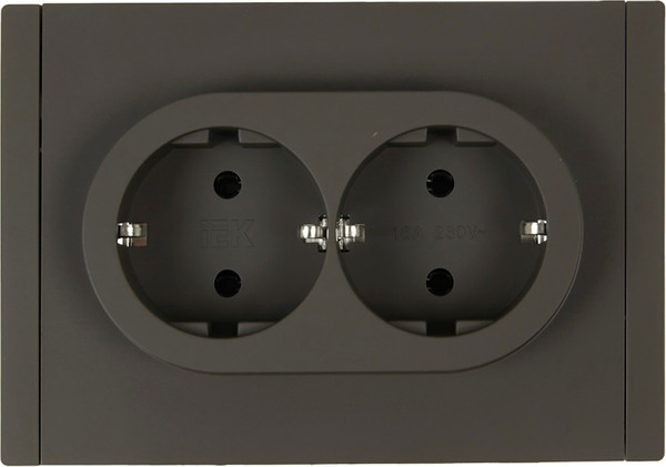 Изображение товара Розетка IEK Forte&Piano FP-R21-16-1-K03 (серый)