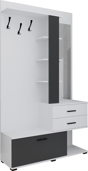 Изображение товара Секция в прихожую Interline Вита-1 (белый платинум/антрацит)