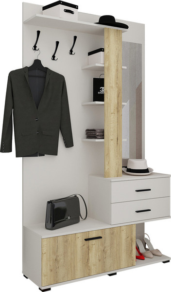 Изображение товара Секция в прихожую Интерлиния Вита-1 (дуб золотой/персидский жемчуг)