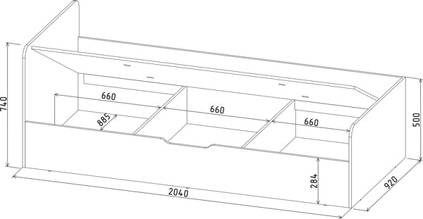 Изображение товара Кровать-тахта Интерлиния Анеси-3 (дуб золотой)