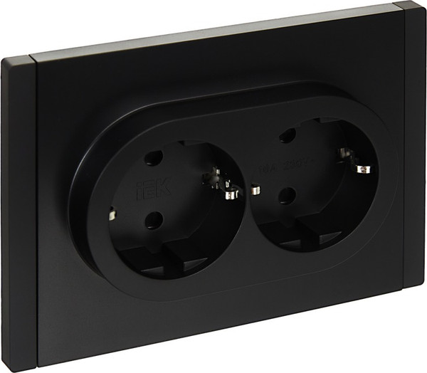 Изображение товара Розетка IEK Forte&Piano FP-R24-16-1-K02 (черный)
