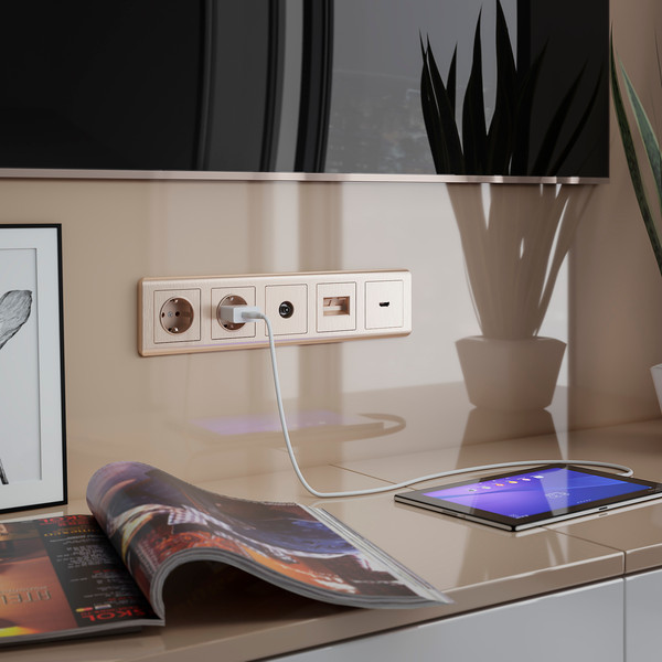 Изображение товара Лицевая панель Werkel W1191110 (шампань рифленый)