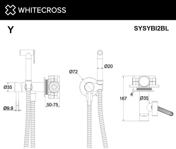 Изображение товара Гигиенический душ со смесителем Whitecross SYSYBI2GL  (золото)