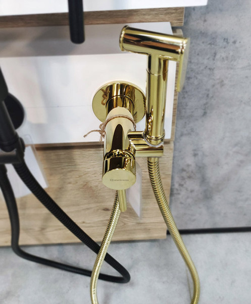 Изображение товара Гигиенический душ со смесителем Whitecross SYSYBI2GL  (золото)