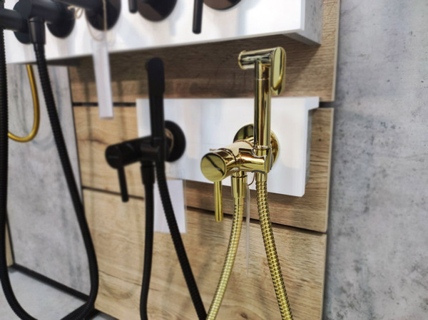 Изображение товара Гигиенический душ со смесителем Whitecross SYSYBI2GL  (золото)