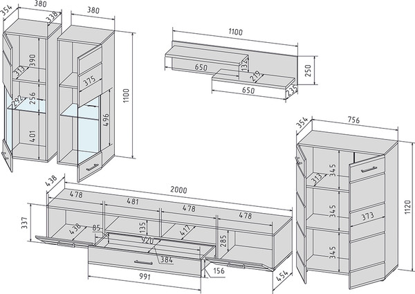 Изображение товара Горка Интерлиния Neo-1 без подсветки (белый платинум/грей)