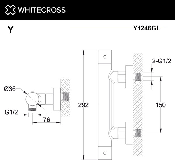 Изображение товара Смеситель Whitecross Y1246GL (золото)