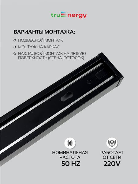 Изображение товара Шинопровод Truenergy 25011 (1м, черный)