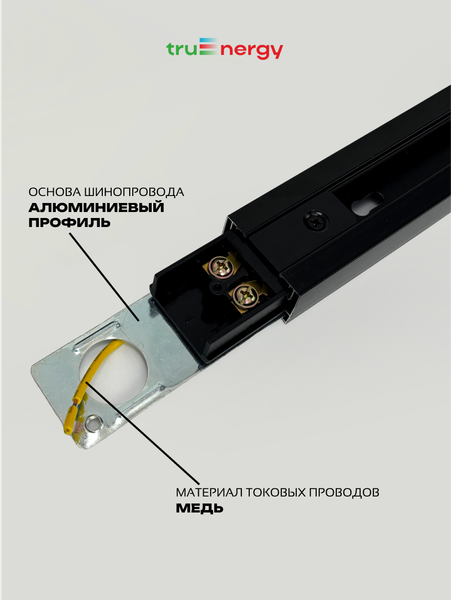 Изображение товара Шинопровод Truenergy 25011 (1м, черный)