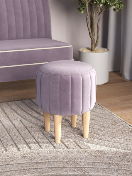 Изображение товара Пуф Monofix Амма круглый (сиреневый №11)