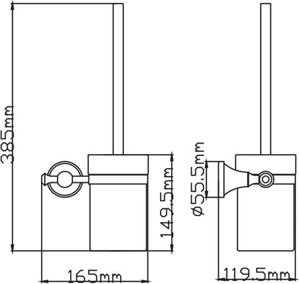 Изображение товара Ершик для унитаза Diadonna Настенный Д8010ВL