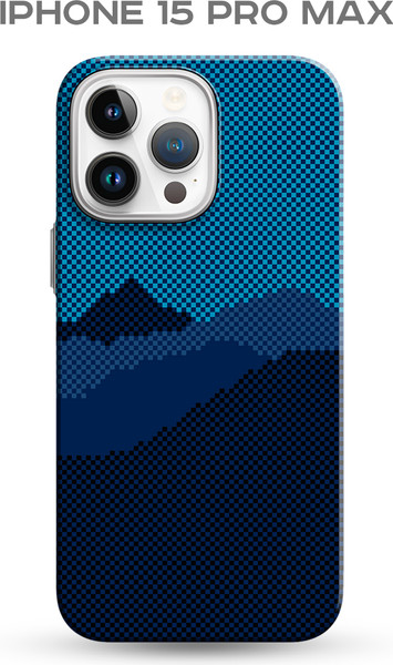 Изображение товара Чехол-накладка Luxo Горный пейзаж J271 для iPhone 15 Pro Max (черный/синий)