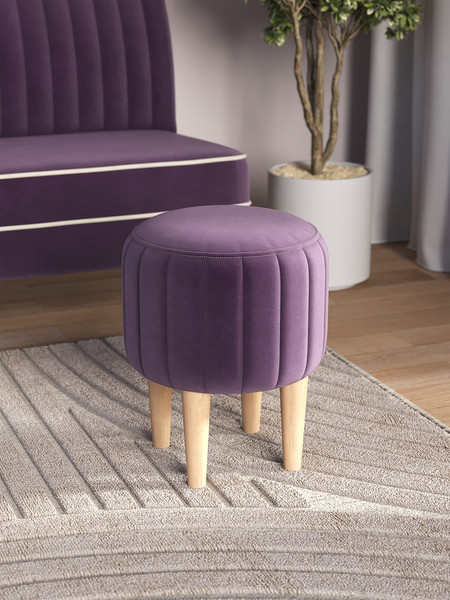 Изображение товара Пуф Monofix Амма круглый (фиолетовый №25)