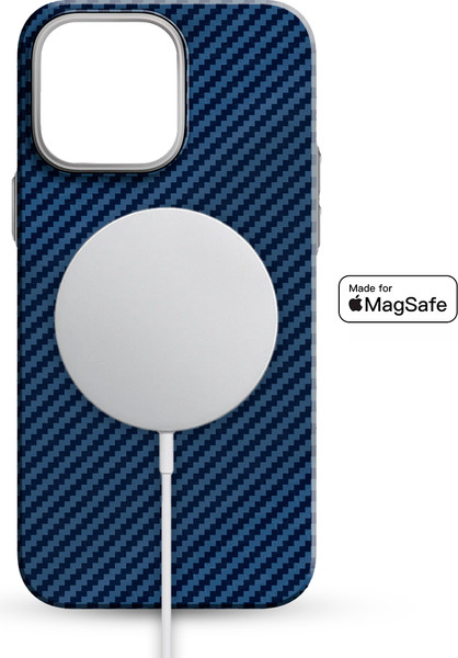 Изображение товара Чехол-накладка Luxo Карбоновые полосы J164 для iPhone 15 Pro Max (синий)