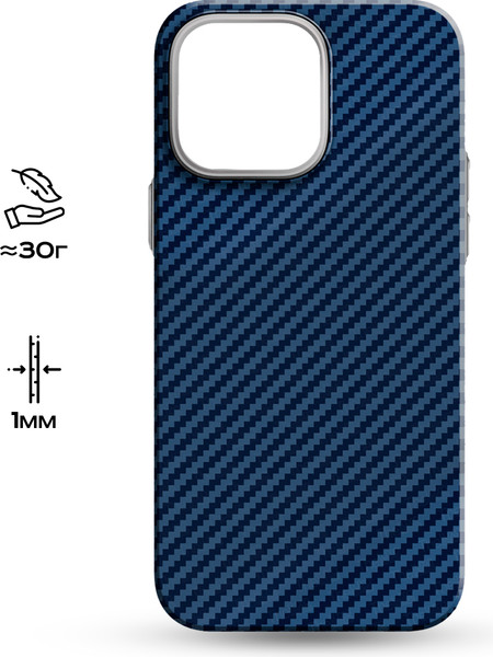 Изображение товара Чехол-накладка Luxo Карбоновые полосы J164 для iPhone 15 (синий)